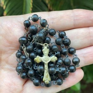 Vintage Black Jerusalem Rosary